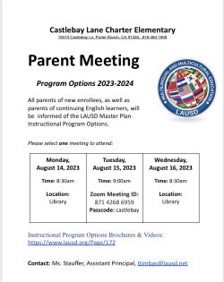 Parent Meetings